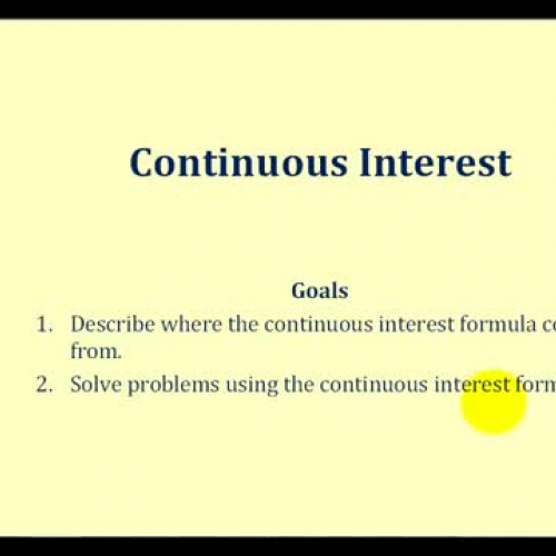 Continuous Interest