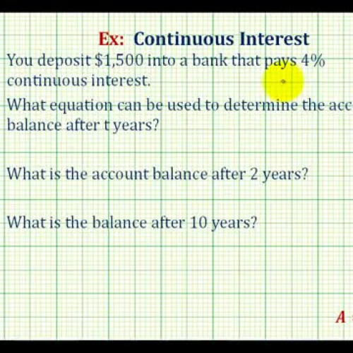 Continuous Interest Ex1