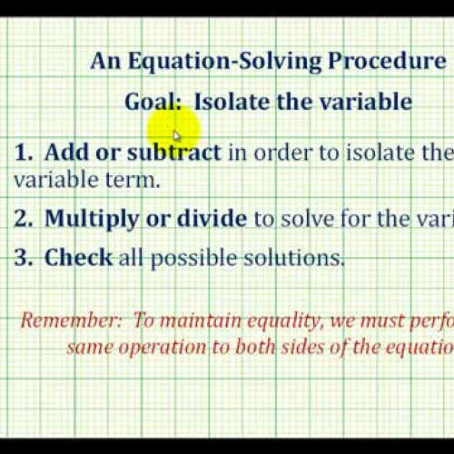 Decimal Two Step Equations