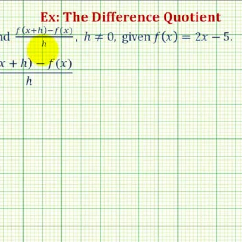 Difference Quotient Ex1