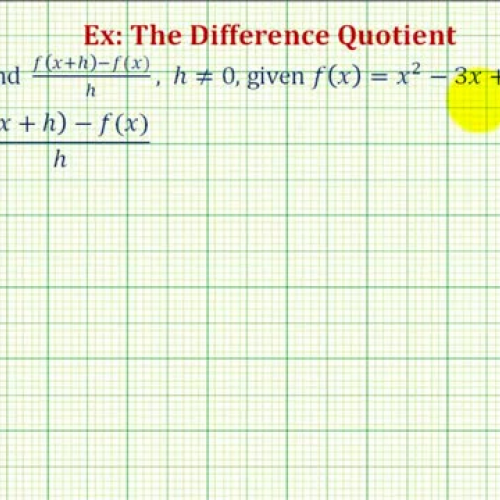 Difference Quotient Ex2