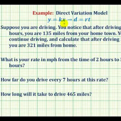 Direct Var Dist Rate Time Ex