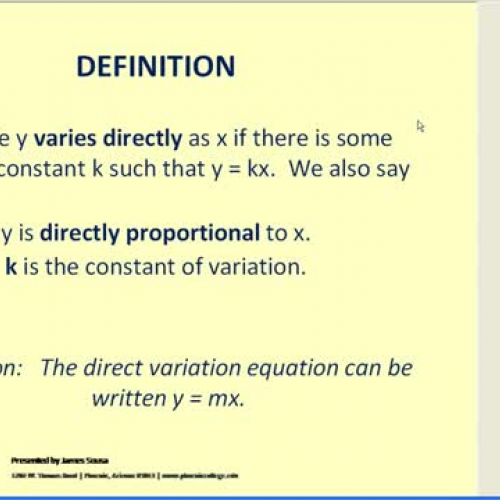 Direct Variation