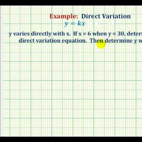 Direct Variation Ex