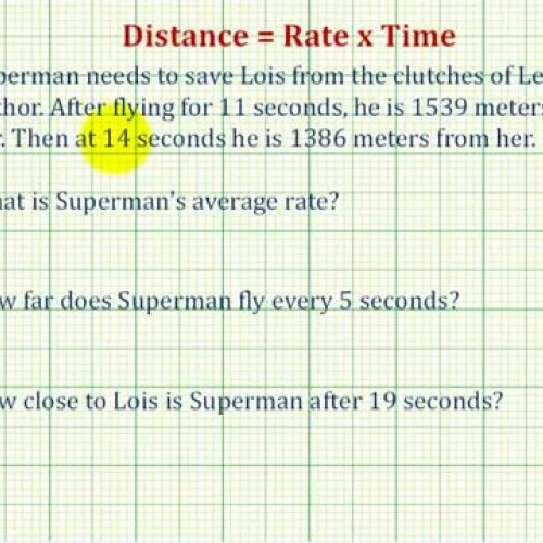 Distance Rate Time Ex