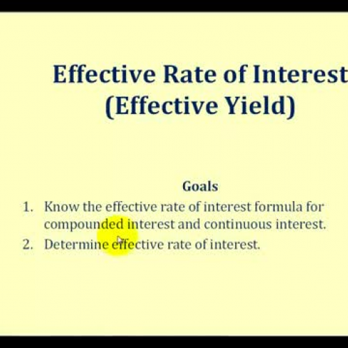 Effective Interest Rate