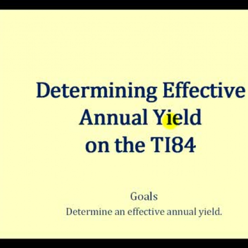 Effective Yield T I84