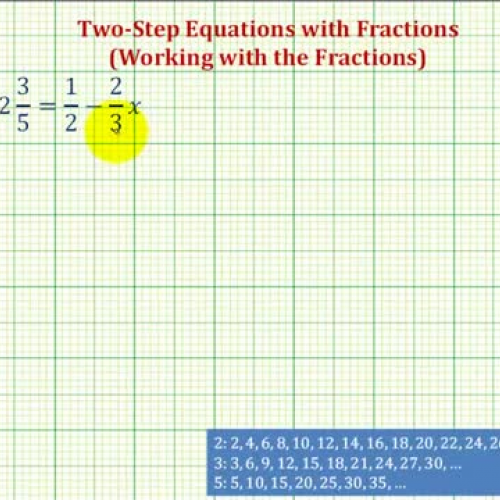 Equations Two Step Fractions In Ex5