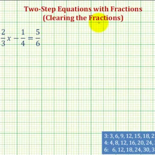 Equations Two Step Fractions O U T Ex2