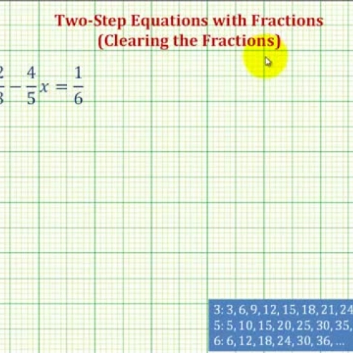 Equations Two Step Fractions O U T Ex3