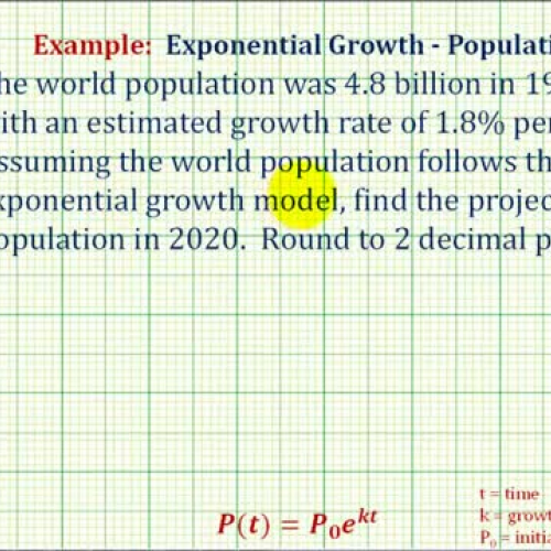 Expoential Growth Population Basic Ex