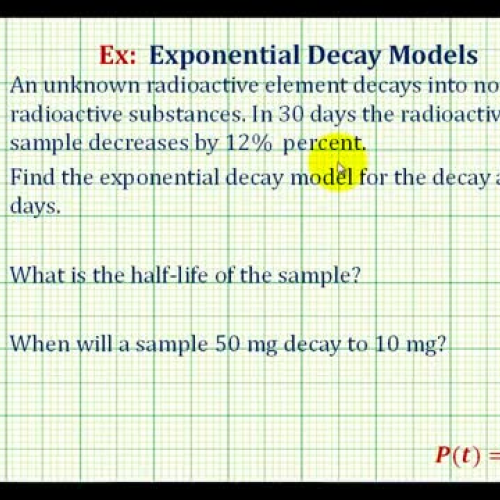 Exponenial Function Decay Half Life Ex.camrec