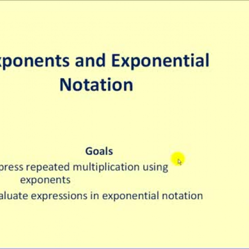 Exponent Notation