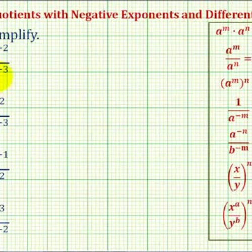 Exponent Quotient Different Bases Ex