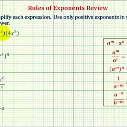 Exponent Rule Review Ex1