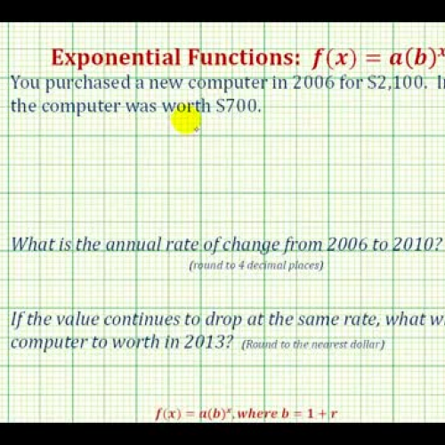 Exponential Decay Computer Value Ex