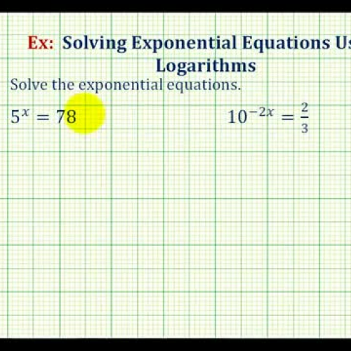 Exponential Equations Ex1