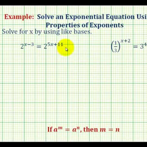 Exponential Equations Same Base Ex2