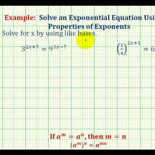 Exponential Equations Same Base Ex3