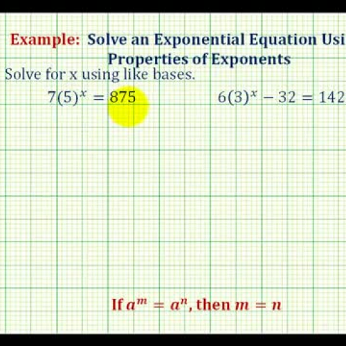 Exponential Equations Same Base Ex4