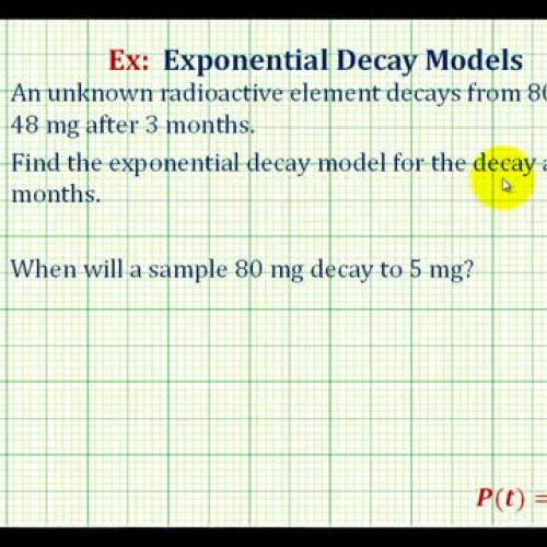 Exponential Function Decay Bacteria Ex