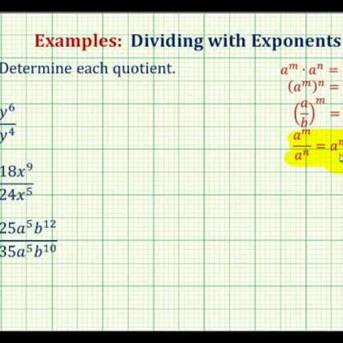 Exponents Quotient Ex