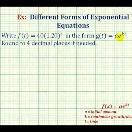 Exponential Convert B Tto E K T Ex