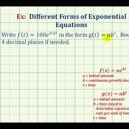 Exponential Convert E K Tto B T Ex