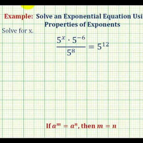 Exponential Equations Same Base Ex5