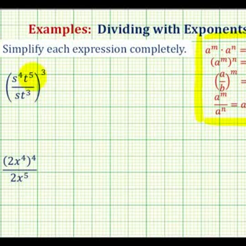 Exponents Simplify Combo Ex1