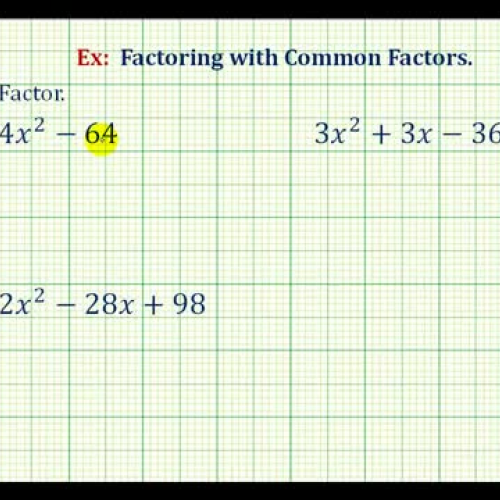 Factor Poly With G C F Ex1