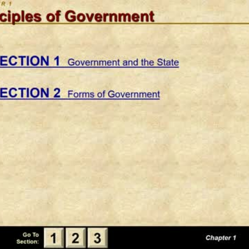 Principles of Government - Chapter 1 Notes - 