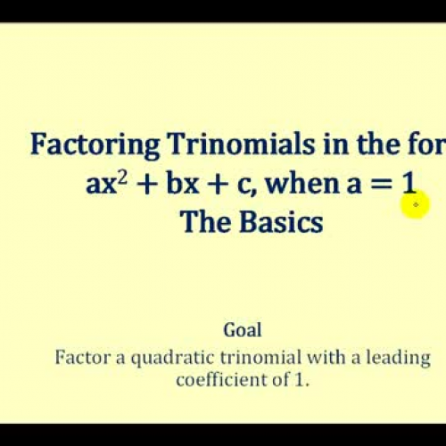 Factor Tri Basics