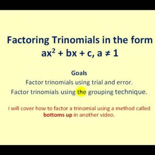 Factor Trinomial_ T E_ Group