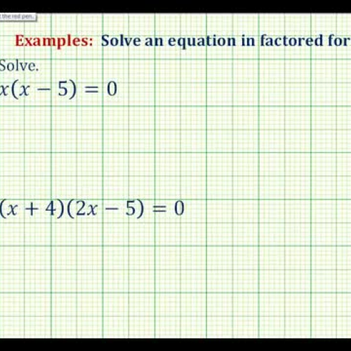 Factored Equation Solve Ex