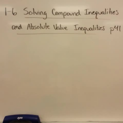 HLWW Algebra 2: lesson 1-6