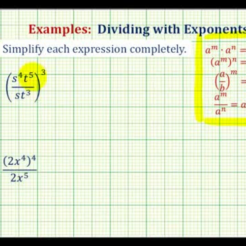 Exponents Simplify Combo Ex1