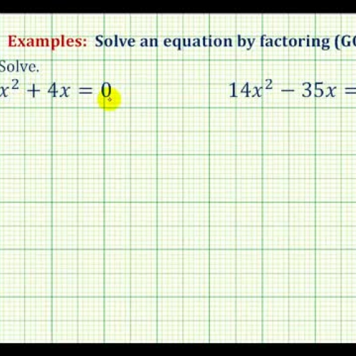 Factor Solve G C G Ex1