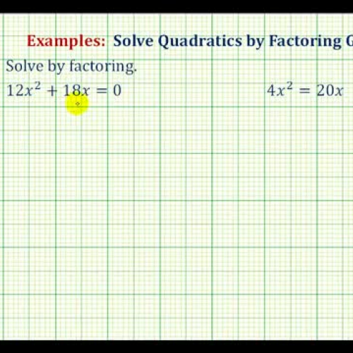 Factor Solve G C G Ex2