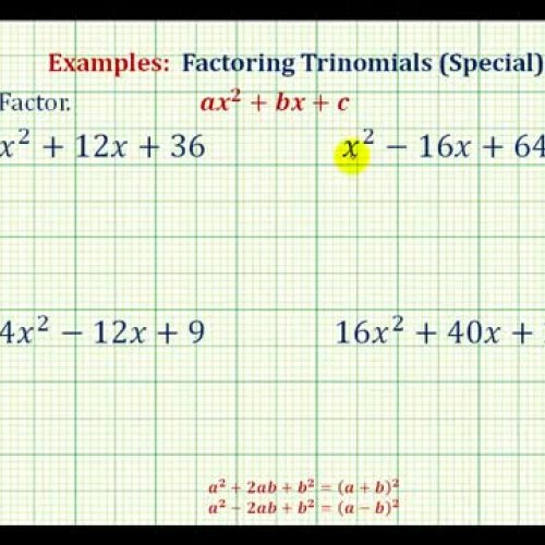 Factor Square Trinomials Ex