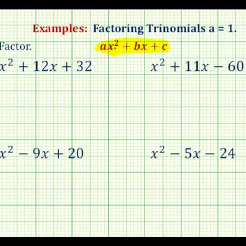 Factor Trinomial A_1 Ex1