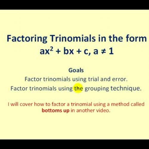 Factor Trinomial_ T E_ Group