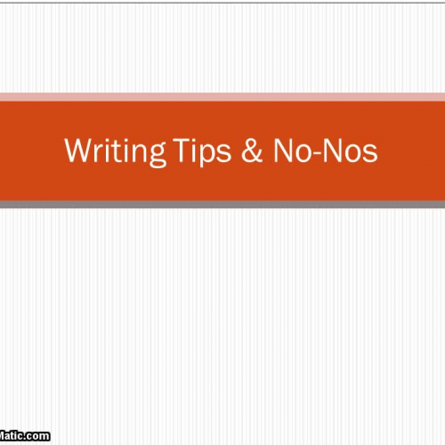 Assignment 24: Writing tips