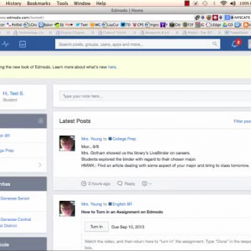 Edmodo Settings and Profile