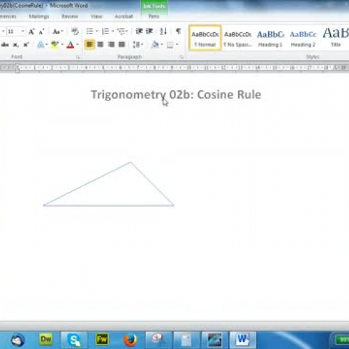 Trigonometry02b(CosineRule)