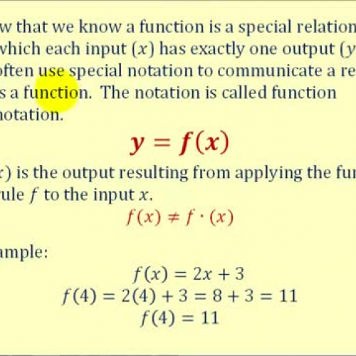 Function Notation