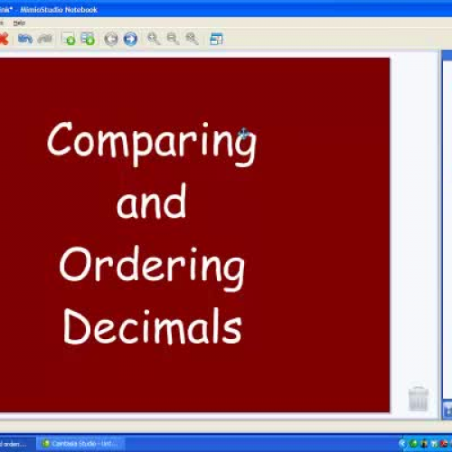 Comparing and Ordering Decimals