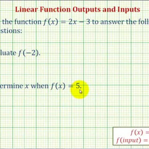 Function Value Input Output Ex