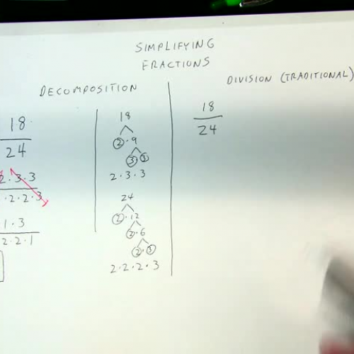Simplifying Fractions Using Division (Traditi