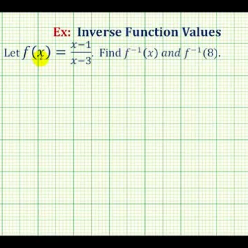 Inverse Functionand Inverse Value Rational Ex